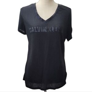 Calvin Klein Women's Navy V-Neck Tee